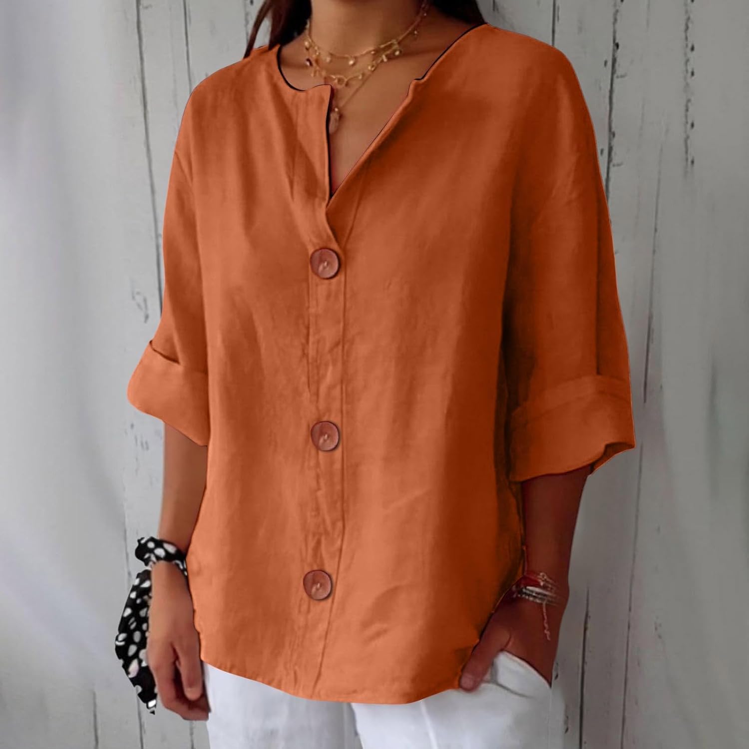 Clara™ | Casual Linen Blouse