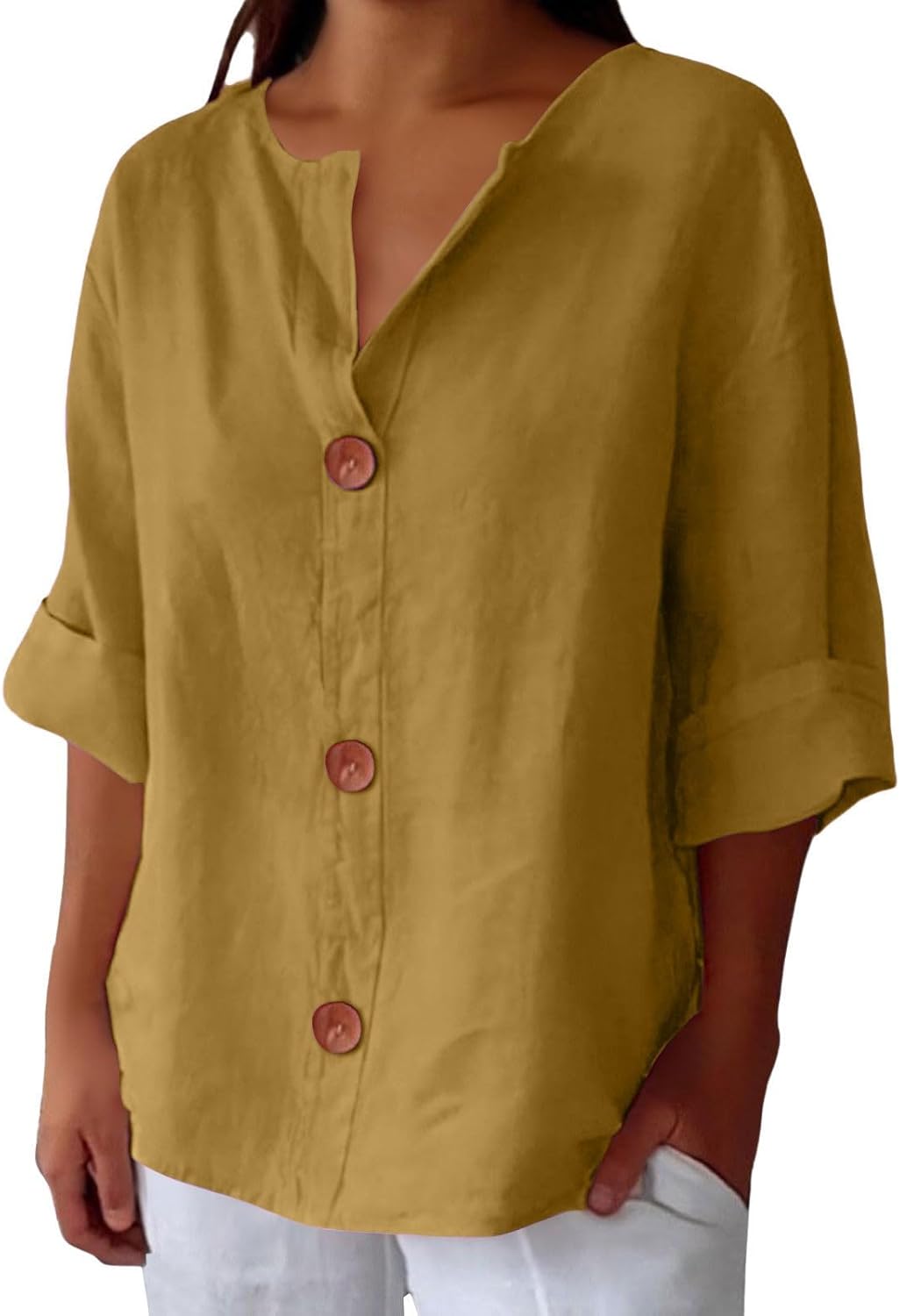Clara™ | Casual Linen Blouse