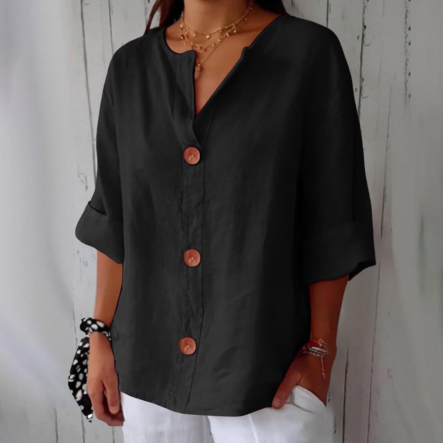 Clara™ | Casual Linen Blouse