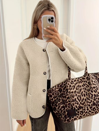 Lillia™ | The Fleece Button Jacket