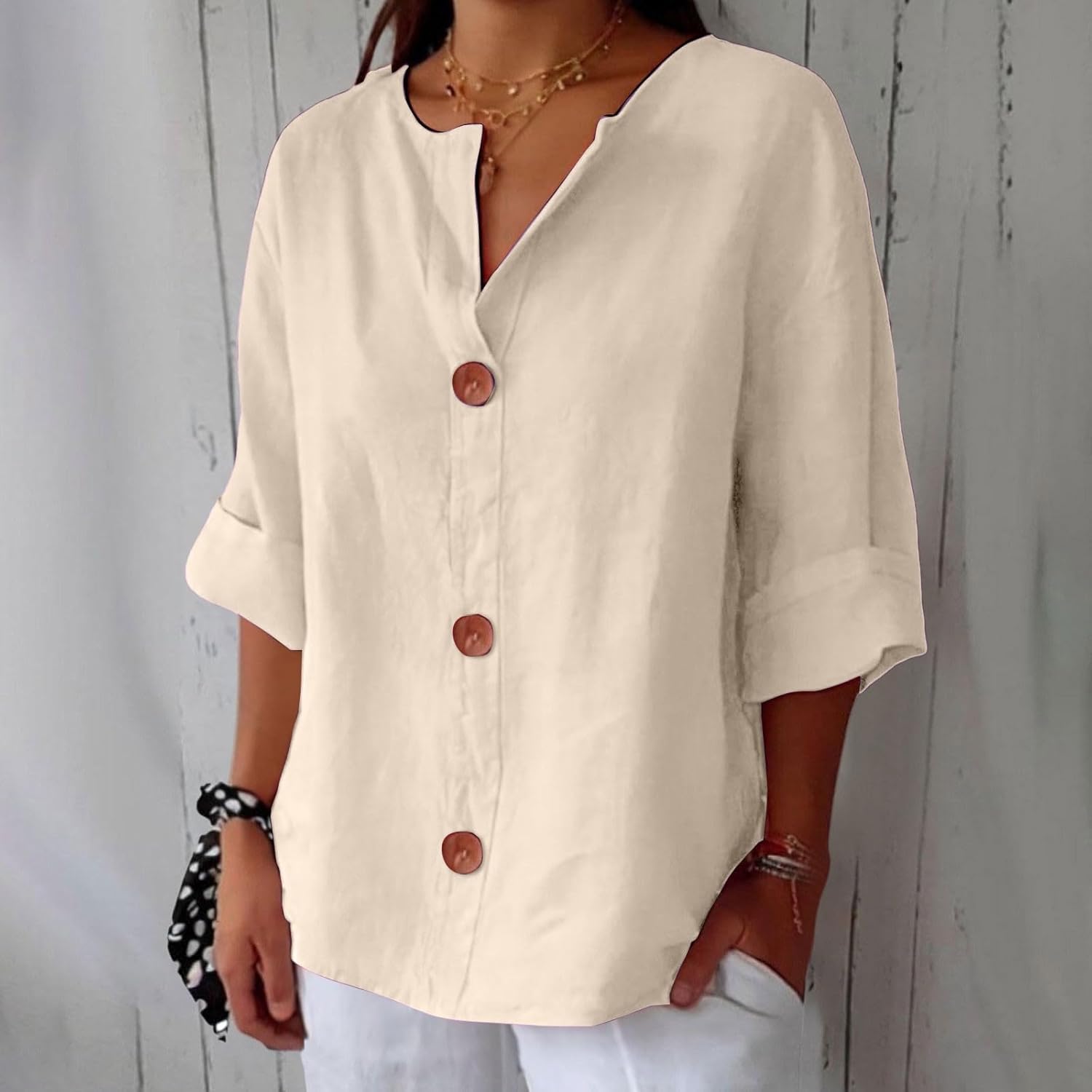 Clara™ | Casual Linen Blouse