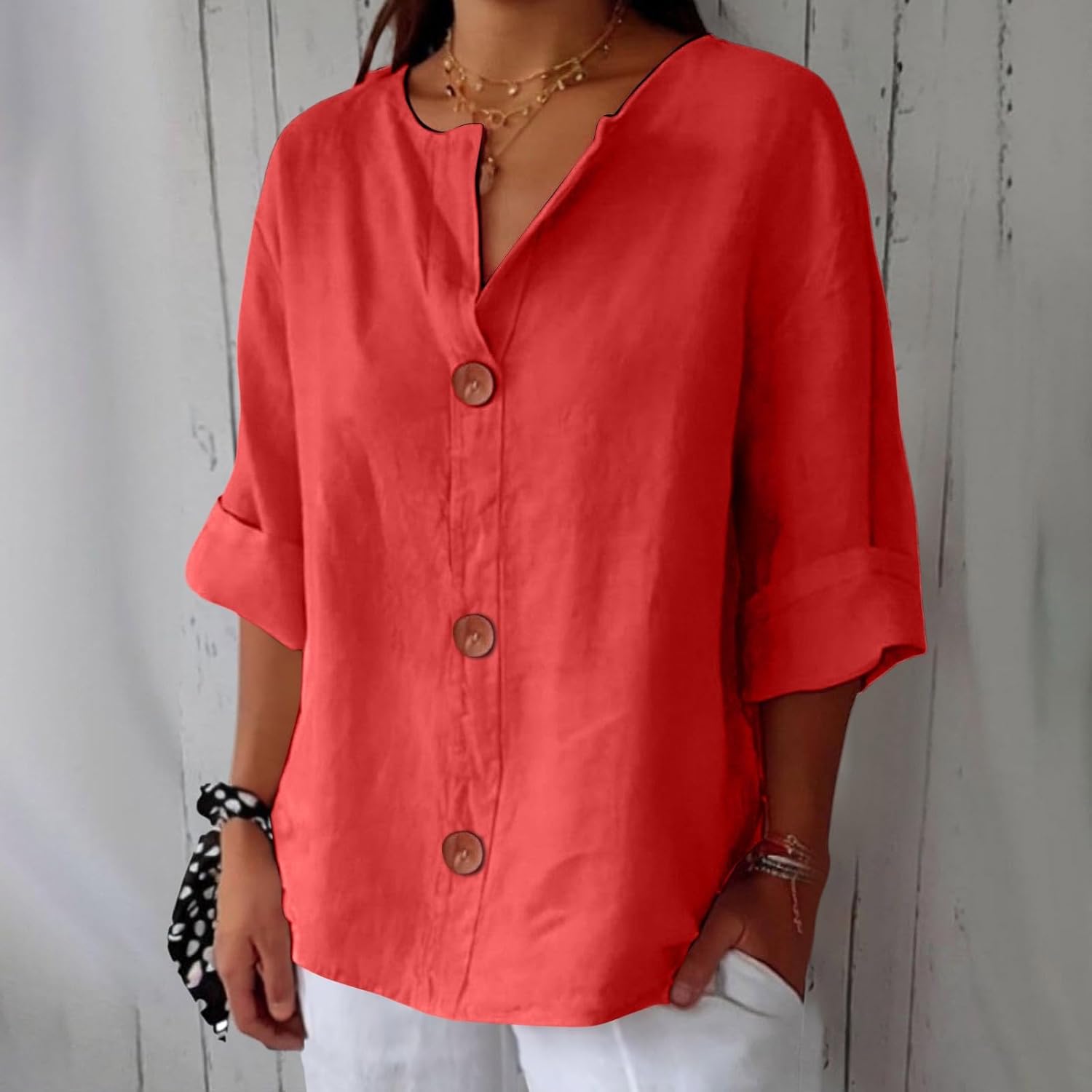 Clara™ | Casual Linen Blouse
