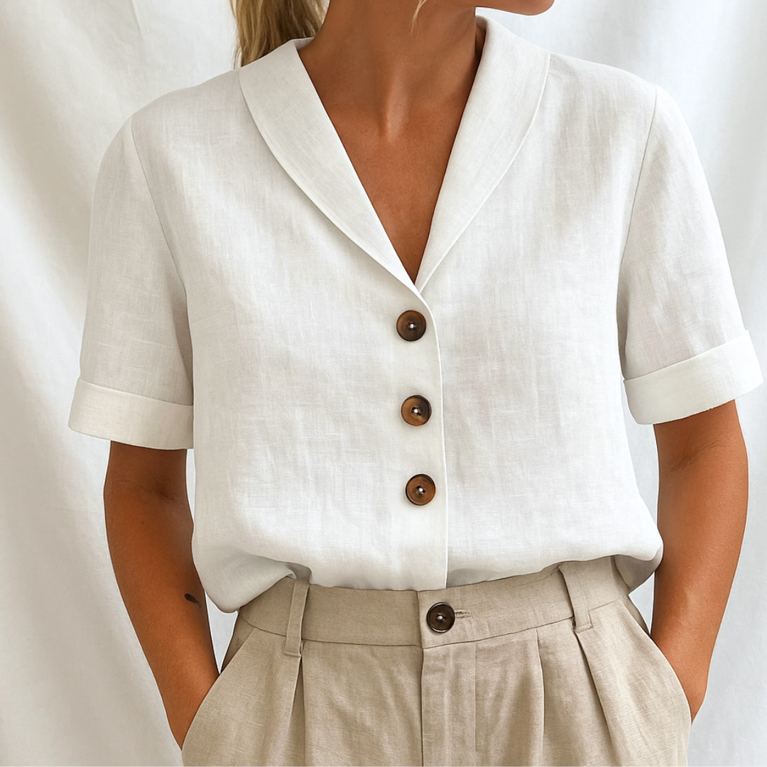 Lois | Elegante effen blouse