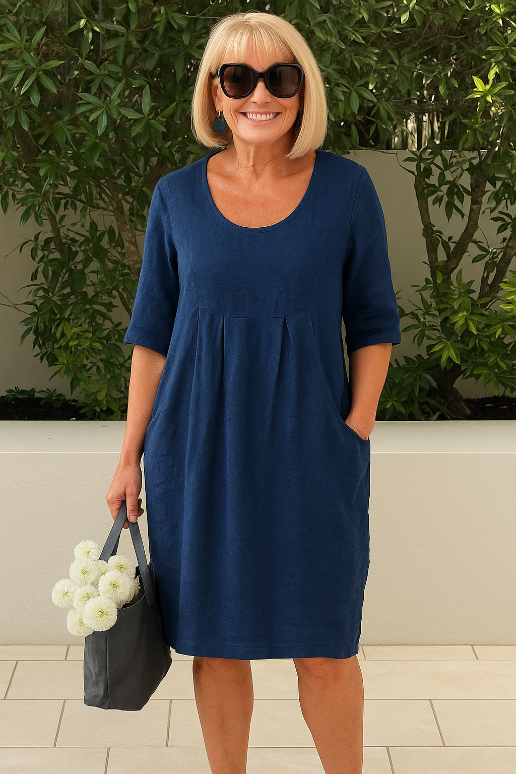 Julia | Linen pocket dress